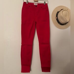 PARKER SMITH Vibrant Red Skinny Jeans